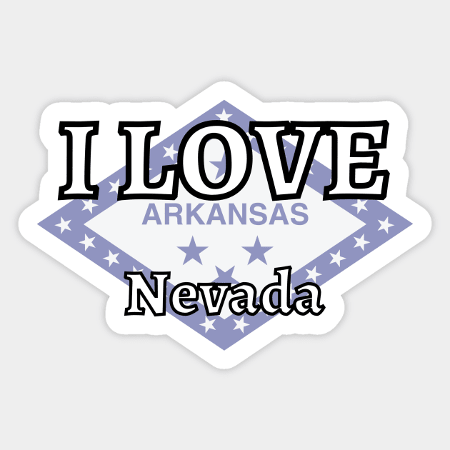 I LOVE Nevada | Arkensas County Sticker by euror-design